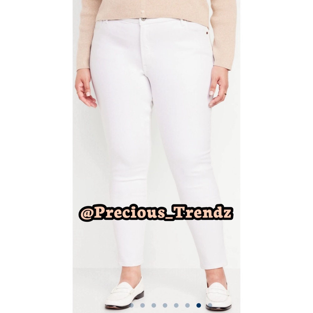 📦 Old Navy Mid-Rise Rockstar Super-Skinny Jeans Size 16 White